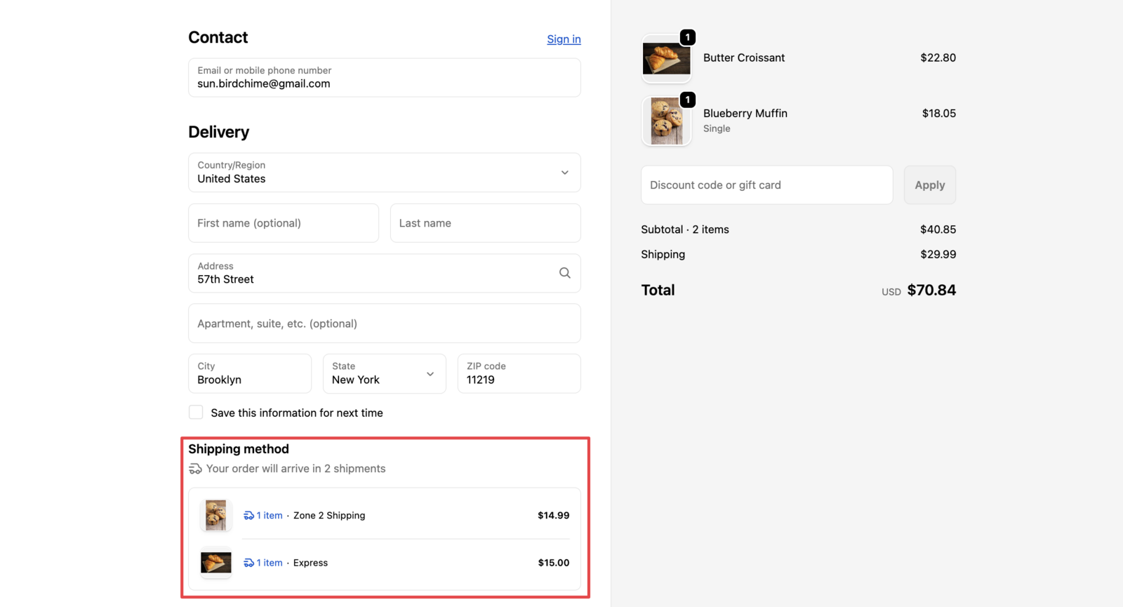 Double Shipping Rates in Checkout Page