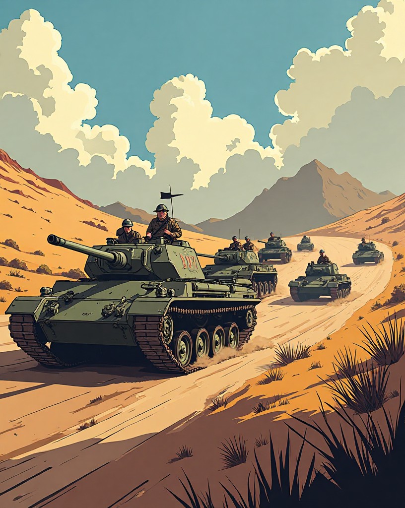 Fresh masses of Soviet tanks and infantry surging forward across the steppe.