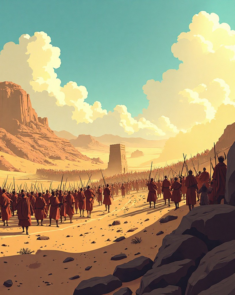Thousands of tribal fighters swarming over the hills toward the small post.